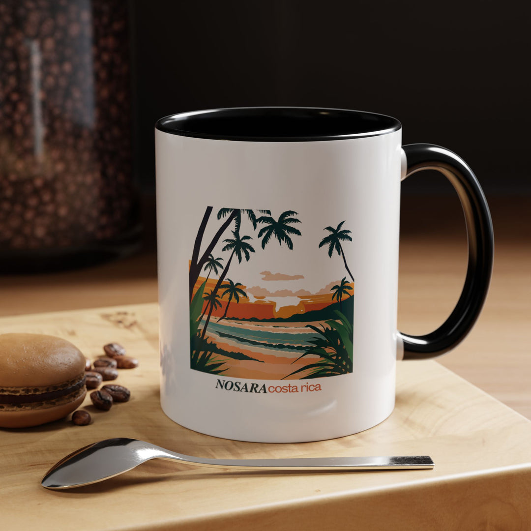 A premium Nosara Costa Rica mug designed for enthusiasts and collectors. Showcasing intricate artwork of Nosara’s scenic landscapes, this ceramic mug is dishwasher and microwave safe, making it an elegant gift for nature lovers.