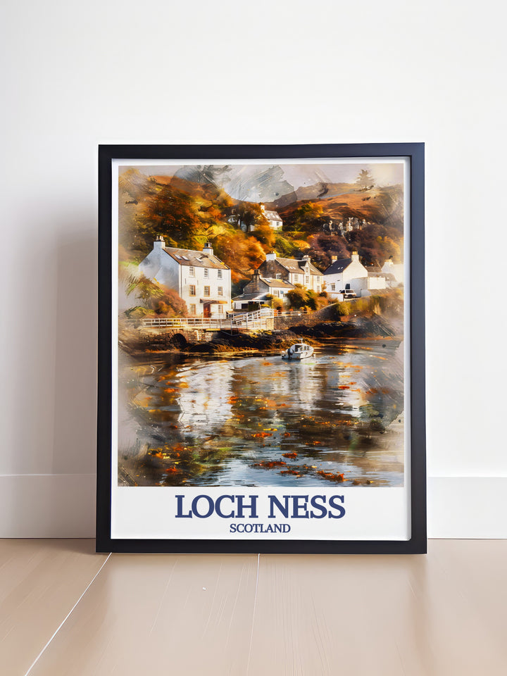 Bring a piece of Scotland into your home with this Loch Ness Lodge Drumnadrochit wall art. Featuring the scenic landscapes of Loch Ness and the charming village, it is ideal for adding a touch of natural beauty to your living room or as an elegant home decor piece.