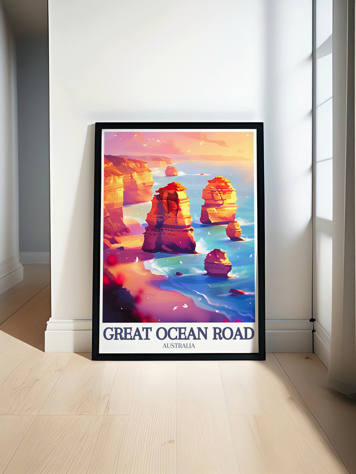 Capture the essence of Australias Great Ocean Road with this canvas art, showcasing the powerful waves of the Southern Ocean and the grandeur of the Twelve Apostles. This print makes a perfect gift for lovers of travel, nature, and adventure.