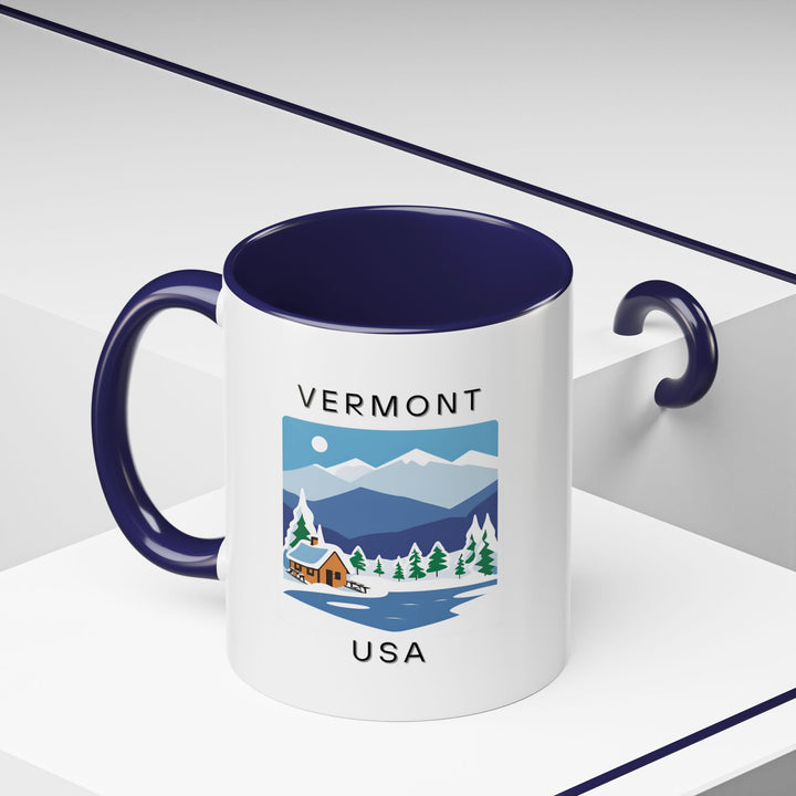 A beautifully crafted Vermont USA mug perfect for anyone who appreciates Vermont’s outdoor charm. Featuring scenic artwork, it’s ideal for coffee or tea. Dishwasher and microwave safe for everyday use and gifting.