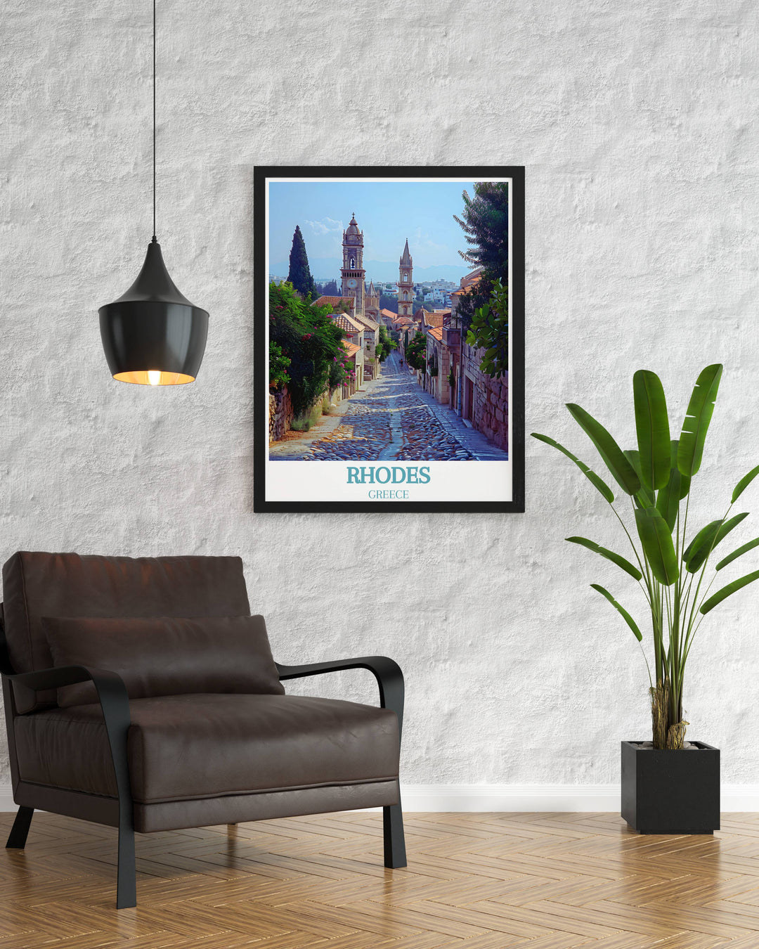 Rhodes Old Town UNESCO World Heritage Site Stunning Living Room Decor features detailed prints of Rhodes Greeces historic landmarks. This artwork captures the architectural beauty and cultural significance of the island, making it a sophisticated choice for home decoration and gifts.