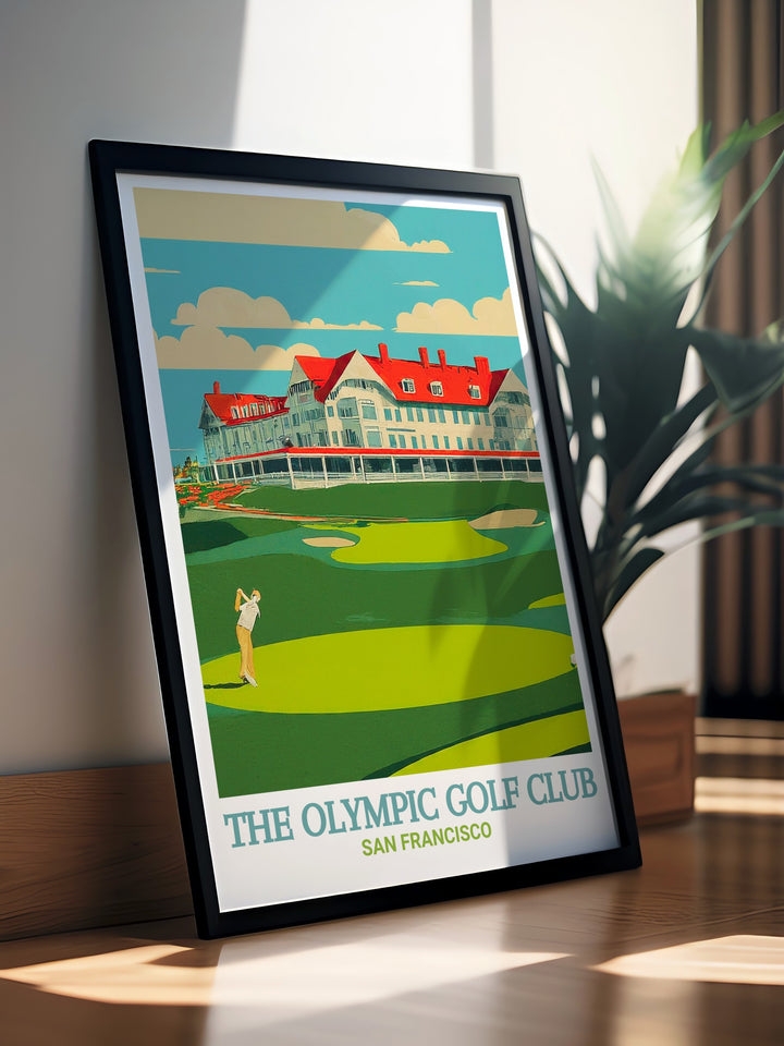 Adorn your walls with the beauty of The Olympic Golf Club through this carefully crafted canvas art. The detailed depiction of the course against the Pacific backdrop makes this print a standout piece for golf enthusiasts and lovers of scenic landscapes