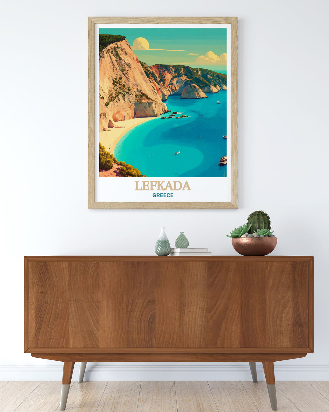 Porto Katsiki Beach Modern Prints offer a stunning view of Greeces coastal beauty ideal for Greece Wall Decor that brings a sense of calm and adventure to your home. Perfect for those who love the Mediterranean landscapes and want to showcase it in their living space.