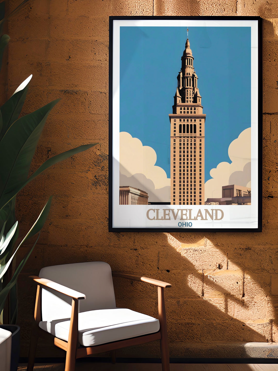 Cleveland Canvas Art presents the Terminal Tower in bold, vivid detail, paired with a modern street map of Cleveland. This art print is perfect for adding a touch of sophistication and city pride to any living space or office.