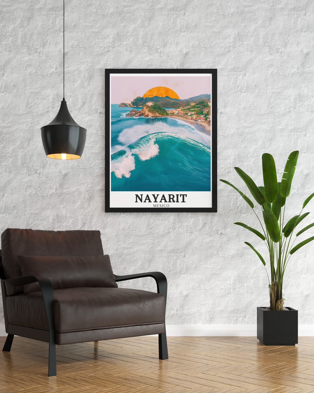 Stunning Sayulita Coastline Riviera Nayarit wall art featuring vibrant coastal scenes from Mexico this Nayarit art print is perfect for adding a touch of elegance to any living space ideal for travel lovers or anyone seeking unique home decor