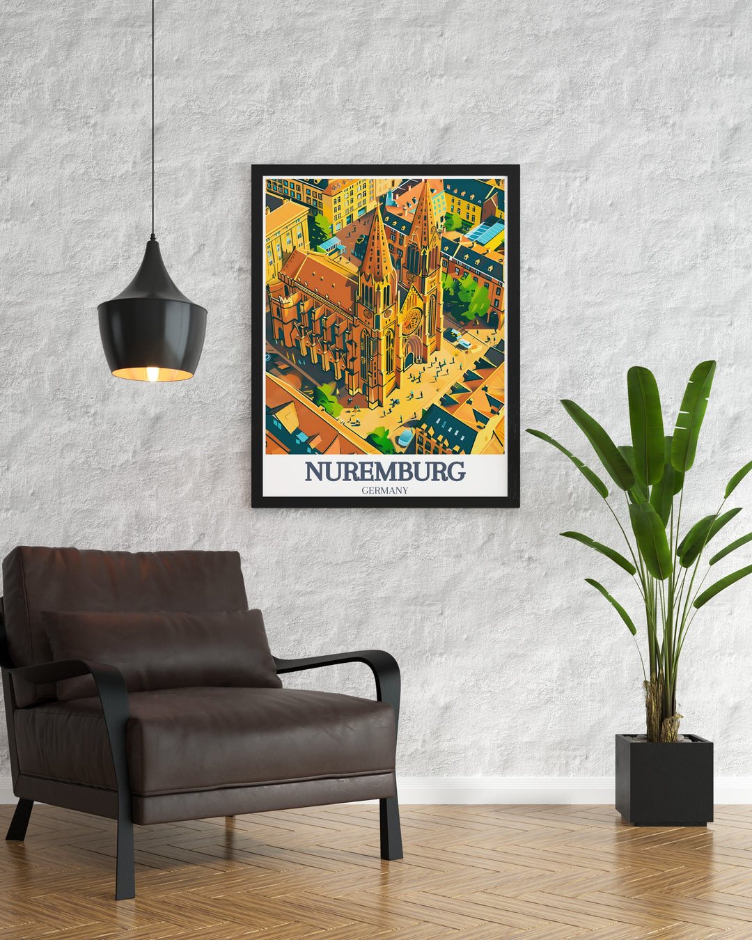 Capture the timeless beauty of Nuremberg with this stunning art print featuring the iconic St. Lorenz Church and Old Town Nuremberg. Ideal for Germany travel lovers, this wall art brings a touch of historic charm into your home, making it a perfect gift or décor piece.