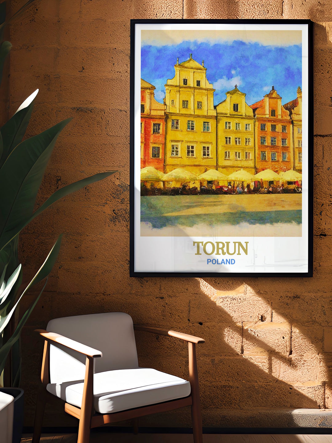 A captivating piece of Poland Decor that showcases the beauty and history of Toruns Old Town Market Square, perfect for adding a touch of European elegance to any space.