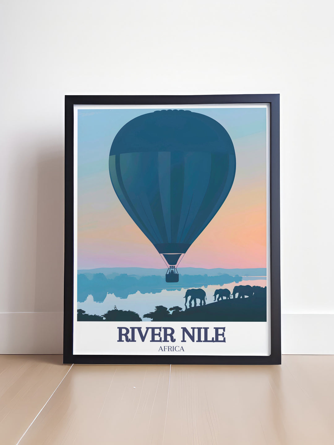 This White Nile Travel Print portrays the start of the Niles epic journey, beginning in Jinja, Uganda, and flowing into the River Nile. The art combines vivid colors and intricate detail, creating a timeless piece that captures the natural beauty and historical relevance of the Niles waters.