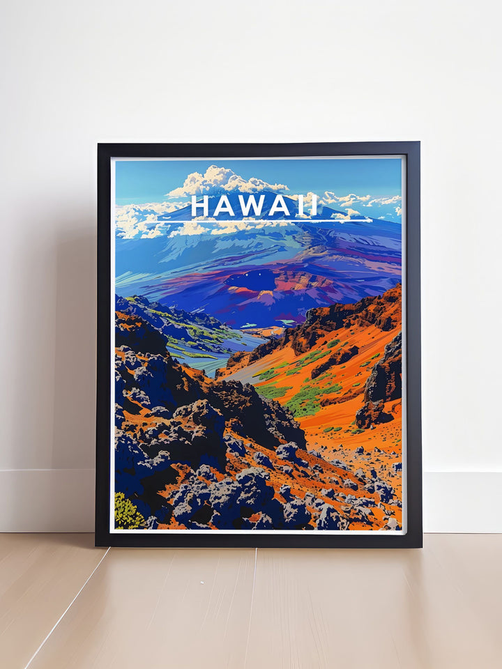 Discover the majestic beauty of Haleakalā National Park with our modern prints. These framed prints bring the dramatic volcanic landscapes of the park into your living space.