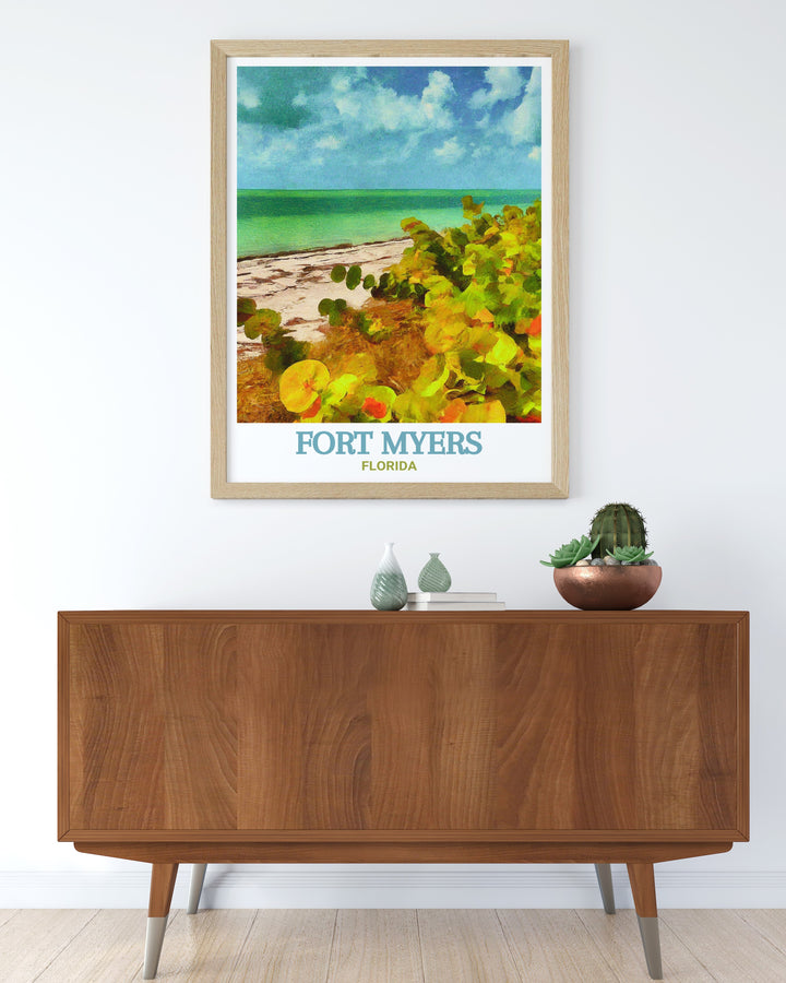 Lovers Key State Park fine art poster highlighting the tranquil beaches and vibrant ecosystems. This elegant Florida print captures the beauty of the park, making it a perfect piece to enhance your home decor with a touch of nature.