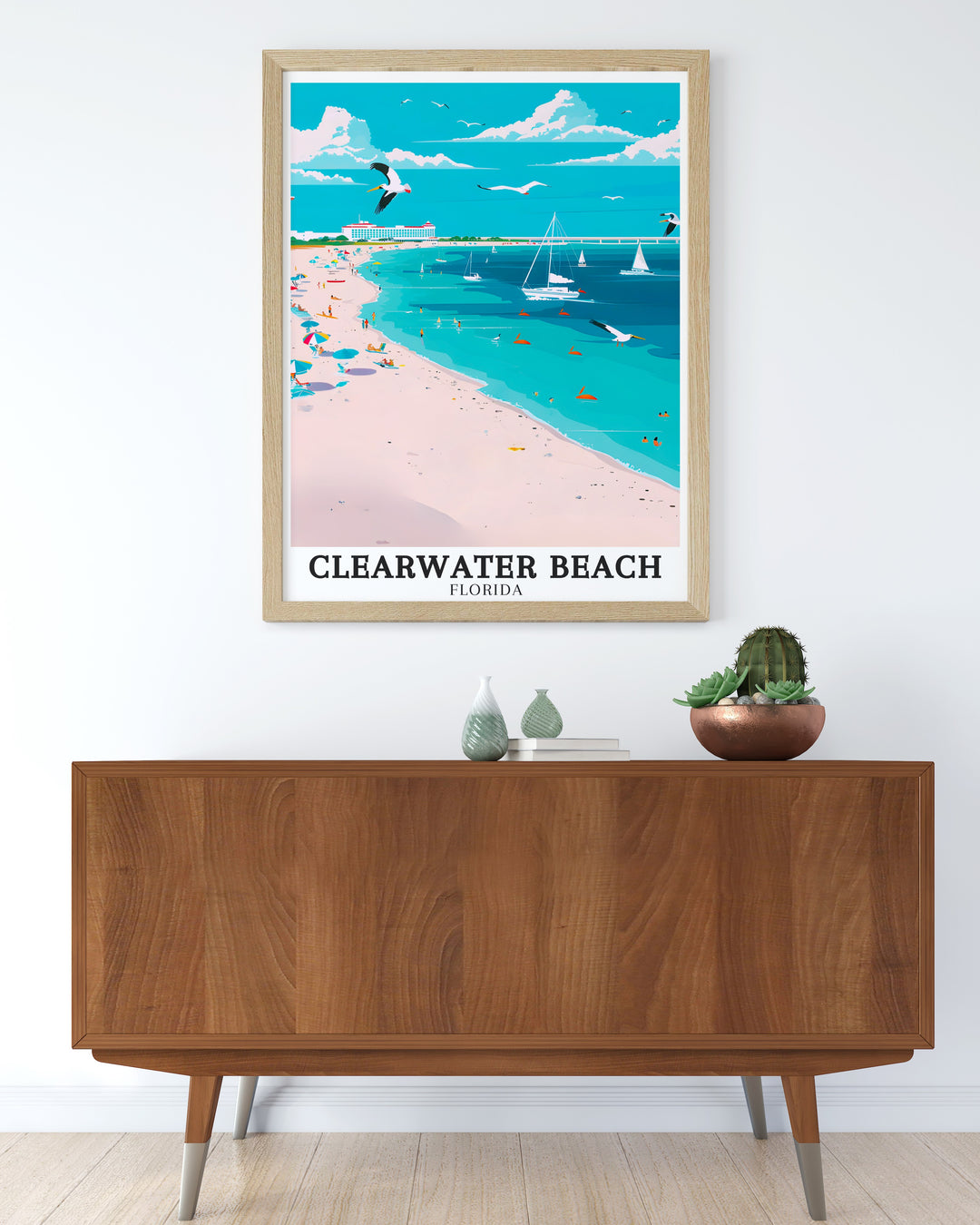 Clearwater Beach Hotel Coastal Decor. Highlighting the beauty of Clearwater Beach and the Gulf Coast, this collection offers elegant decor options for your home. Ideal for travel prints and those who appreciate Floridas scenic views.