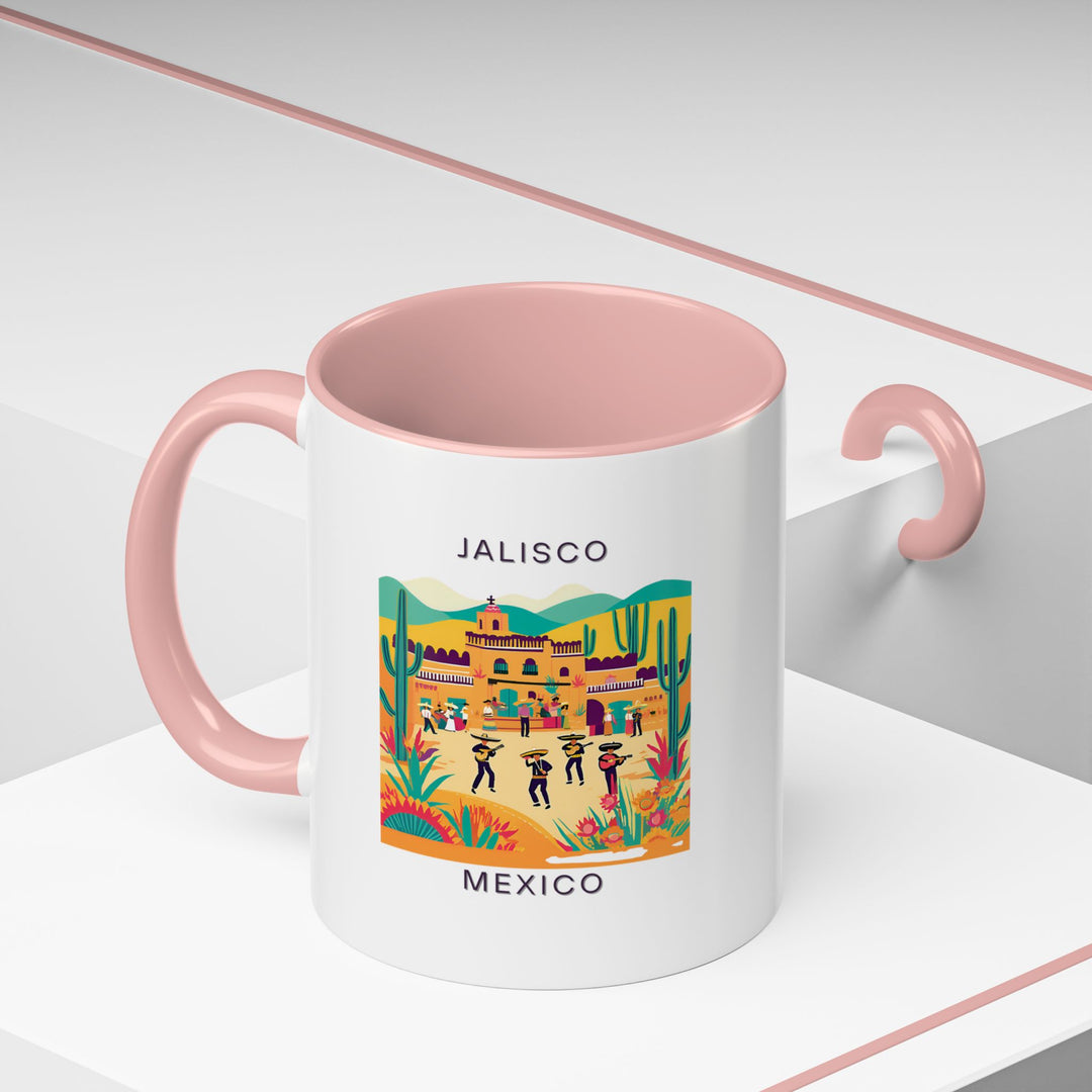 This Jalisco Mexico mug highlights the region’s cultural elegance and natural wonders with vibrant designs. Dishwasher-safe and durable, it is perfect for hot drinks and makes a thoughtful gift or collector’s item for fans of Jalisco.