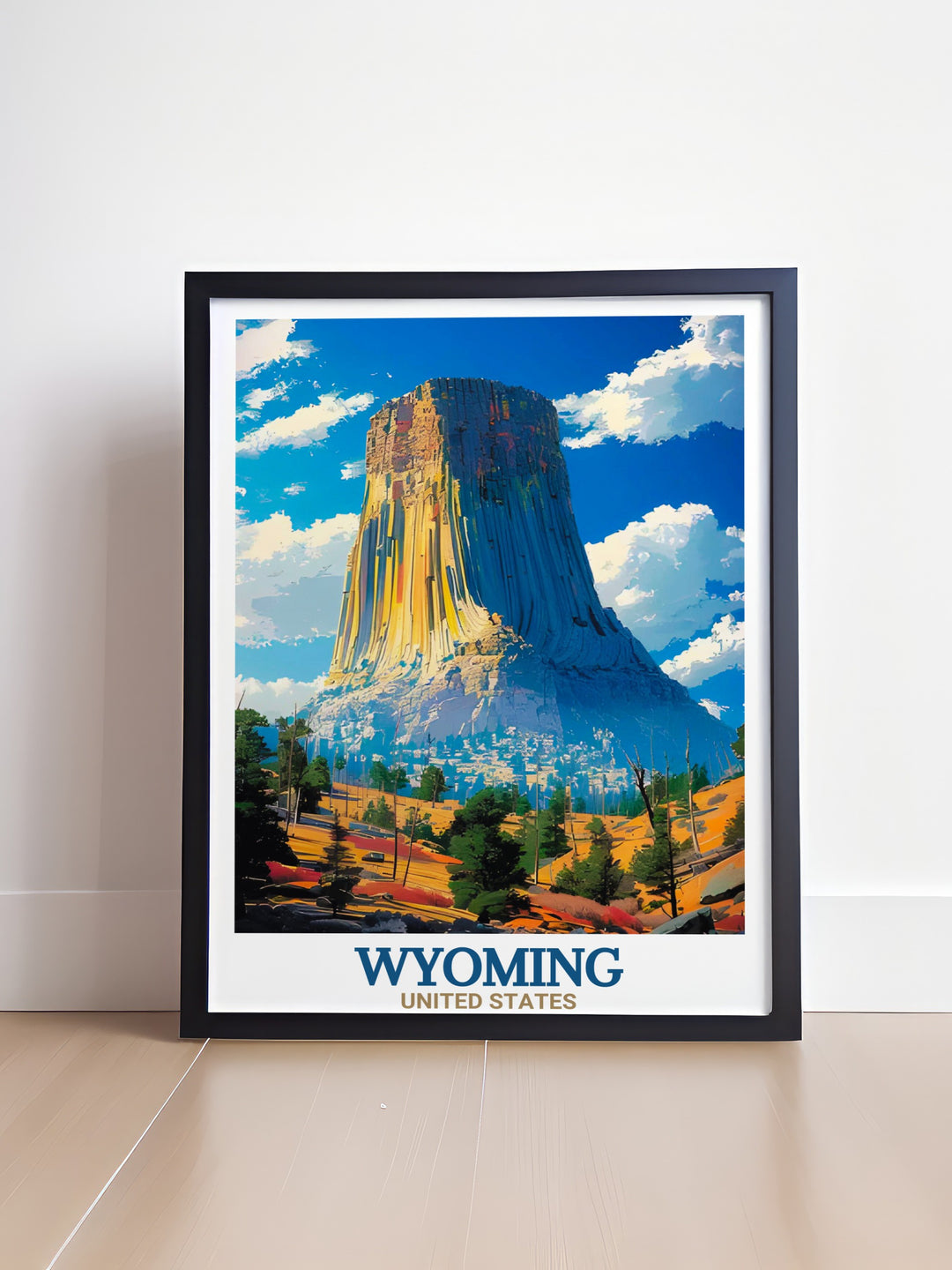 National Park Poster collection featuring Jackson Hole Wyoming and Devils Tower National Monument Elegant Home Decor bringing the beauty of nature into your living space with stunning prints