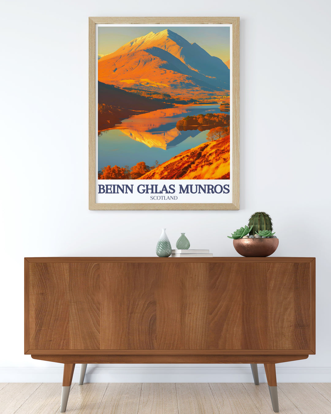 Beinn Ghlas and Ben Lawers wall art with Loch Tay showcasing the beauty of the Scottish Highlands. A perfect addition to any room for those who admire the grandeur of Scotlands natural landscapes.