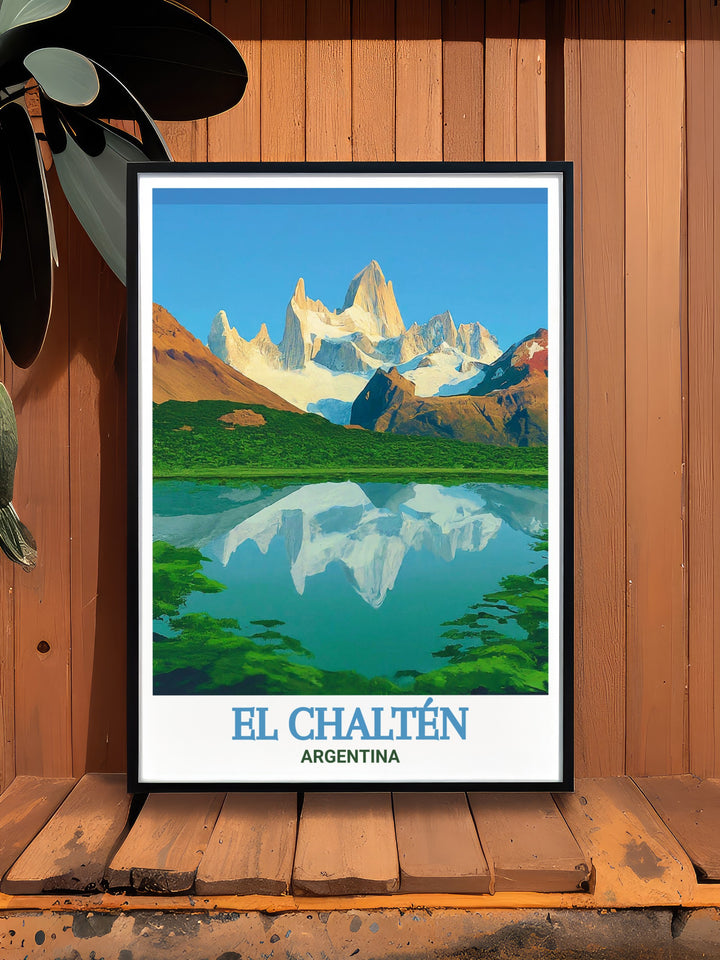 El Chalten Decor featuring Laguna Capri provides a breathtaking glimpse of Patagonia an Argentina Poster that adds sophistication and tranquility to your space