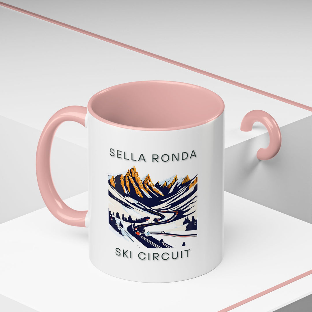 Enjoy the allure of the Dolomites with this artistic Sella Ronda mug featuring detailed illustrations of iconic sights. Durable and dishwasher-safe, ideal for coffee or tea lovers and makes a meaningful gift for travelers, art enthusiasts, or anyone fond of the Sella Rondas charm.