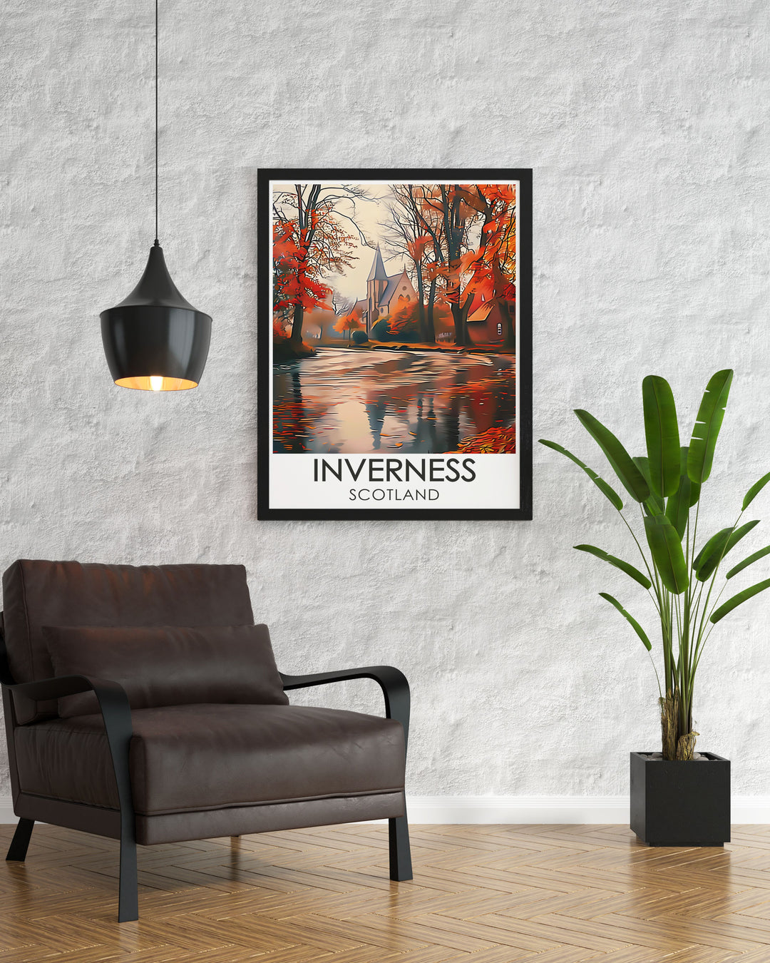 Vintage poster of Ness Islands, showcasing the tranquil setting and picturesque views, making it a perfect addition to any nature lovers home decor.