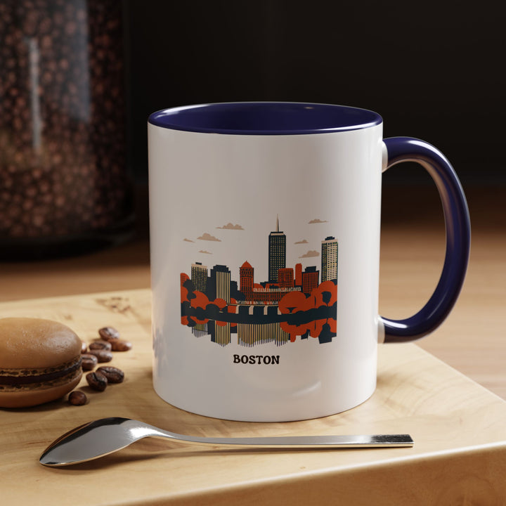 A stunning Boston Mug with vibrant artwork of the city’s iconic landmarks and culture. This durable ceramic mug is dishwasher-safe and perfect for coffee or tea lovers, offering both practicality and style. Ideal as a gift or a keepsake for Boston enthusiasts.