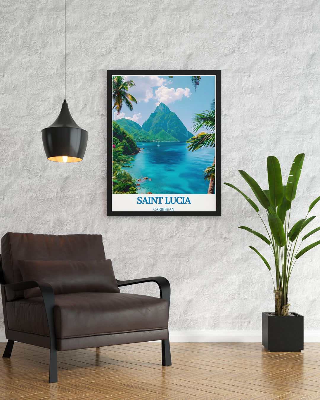 Pitons Framed Prints from Saint Lucia are a sophisticated addition to any home decor ideal for those who love travel and natural beauty these prints offer a polished finish that enhances the visual appeal while capturing the essence of Saint Lucias landscapes