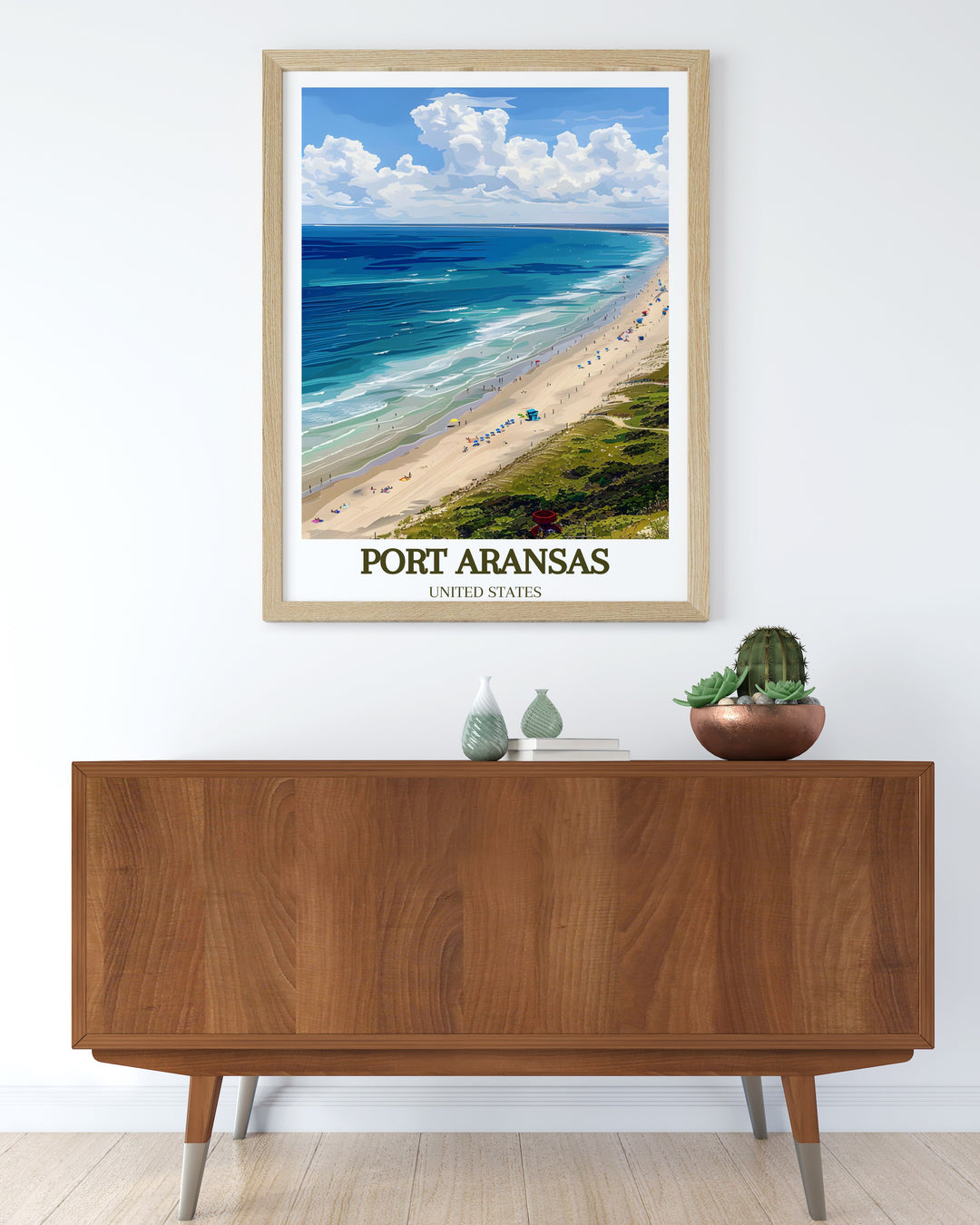 This detailed print showcases the natural beauty of Mustang Island State Park, from its pristine beaches to its rich wildlife. Ideal for any room, this artwork brings the tranquil energy of the Texas coast into your living space.