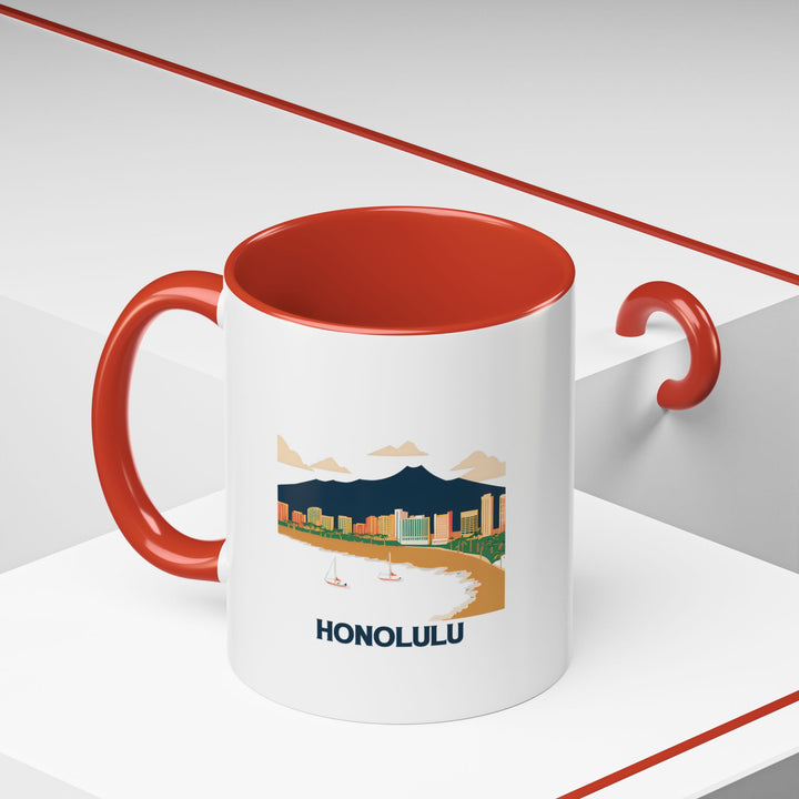 This Honolulu ceramic mug is crafted to celebrate the city’s culture. Durable and dishwasher-safe, it is perfect for coffee or tea lovers and serves as a thoughtful keepsake for travelers.