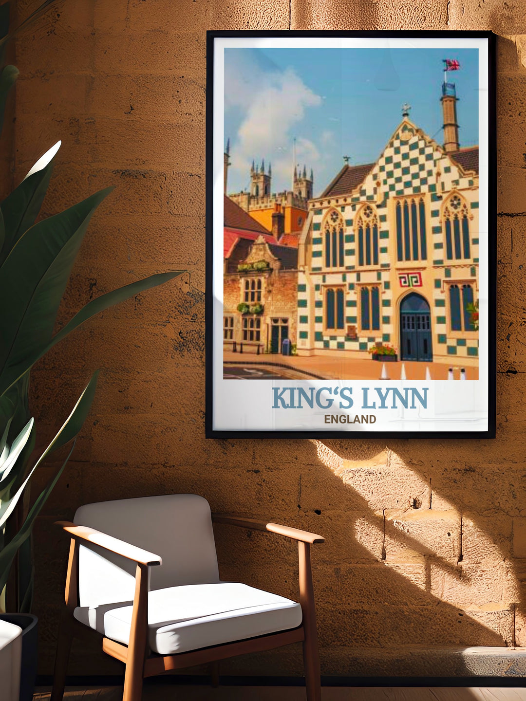 The intricate Gothic design of Kings Lynn Town Hall is captured in this beautiful travel poster. Perfect for lovers of British history, this canvas art is a meaningful addition to any home décor.