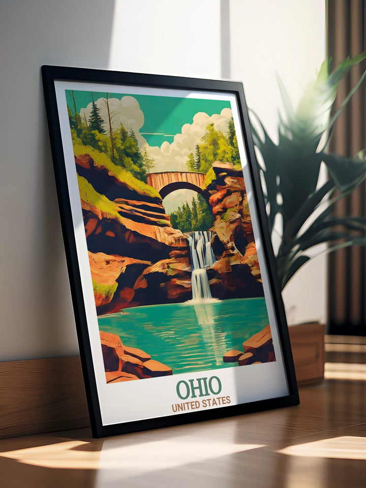 Cincinnati Zoo travel print depicting the zoos lush botanical gardens and historic animal exhibits. This beautiful art piece captures the serenity and beauty of one of Cincinnatis most beloved attractions. Perfect as a gift for nature lovers, this print brings the splendor of the Cincinnati Zoo to life on your walls.