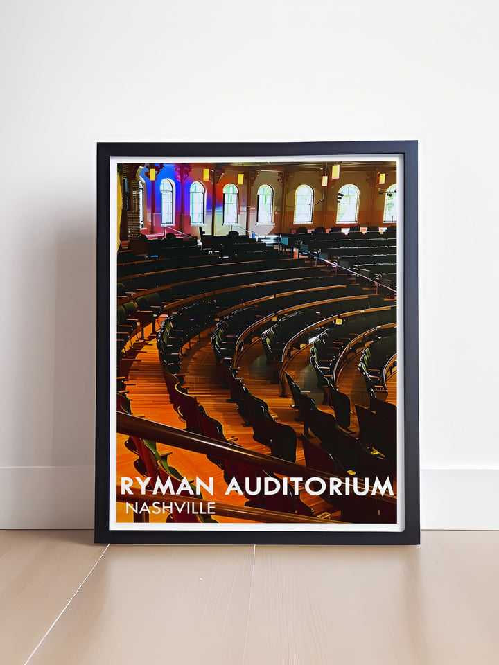 Stunning Stage and Auditorium Ryman Auditorium artwork perfect for Nashville Tennessee fans and elegant home decor