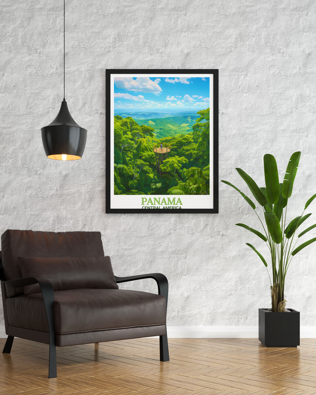 Soberanía National Park Wall Art capturing the lush green rainforests of Panama, alongside the soft sands of Panama City Beach. This canvas art brings together coastal and tropical landscapes, creating a beautiful and unique focal point for any room.