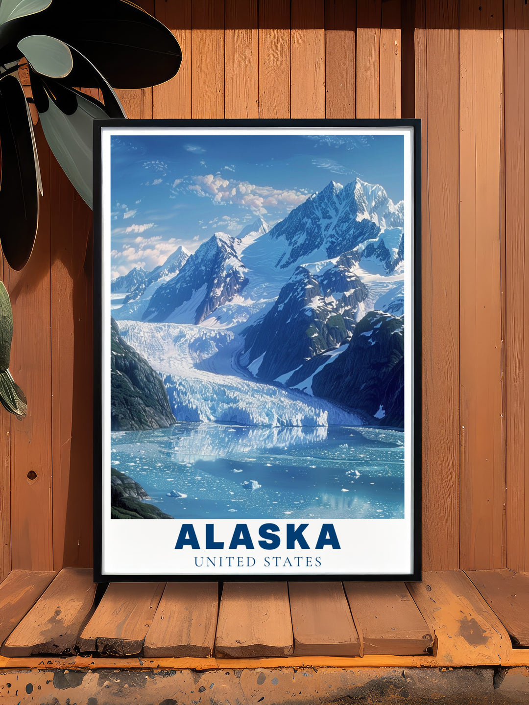 This Glacier Bay National Park print is a perfect reflection of Alaskas wild beauty. With its intricate depiction of the parks glaciers and fjords, this artwork brings a sense of peace and adventure into your living space. Ideal for nature lovers, this print makes a timeless addition to any collection.