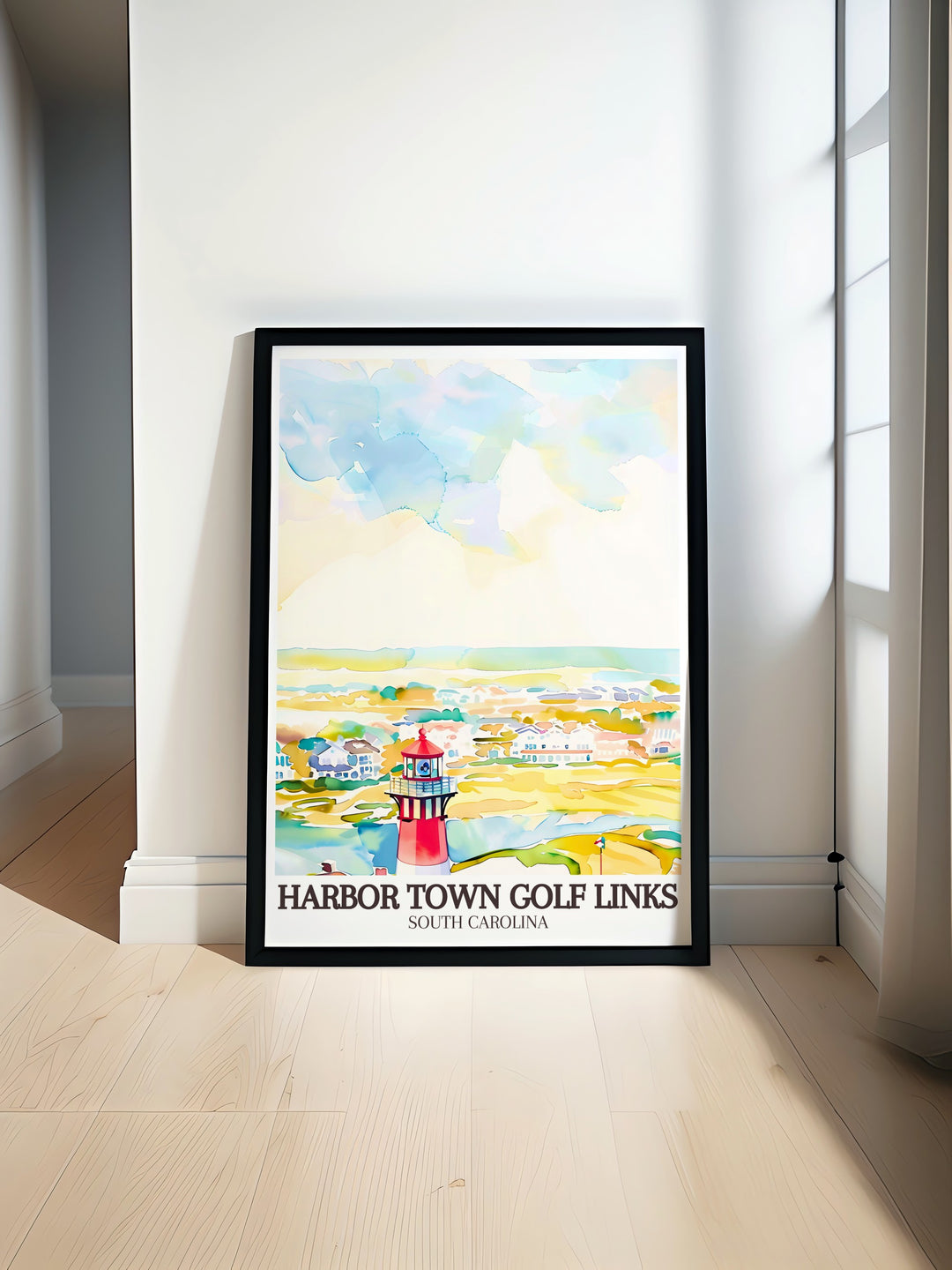 Our Harbor Town Golf print captures the stunning views of the courses final hole, with the Harbour Town Lighthouse standing tall in the background. Perfect for golf lovers, this poster brings the spirit and beauty of the game into any home.