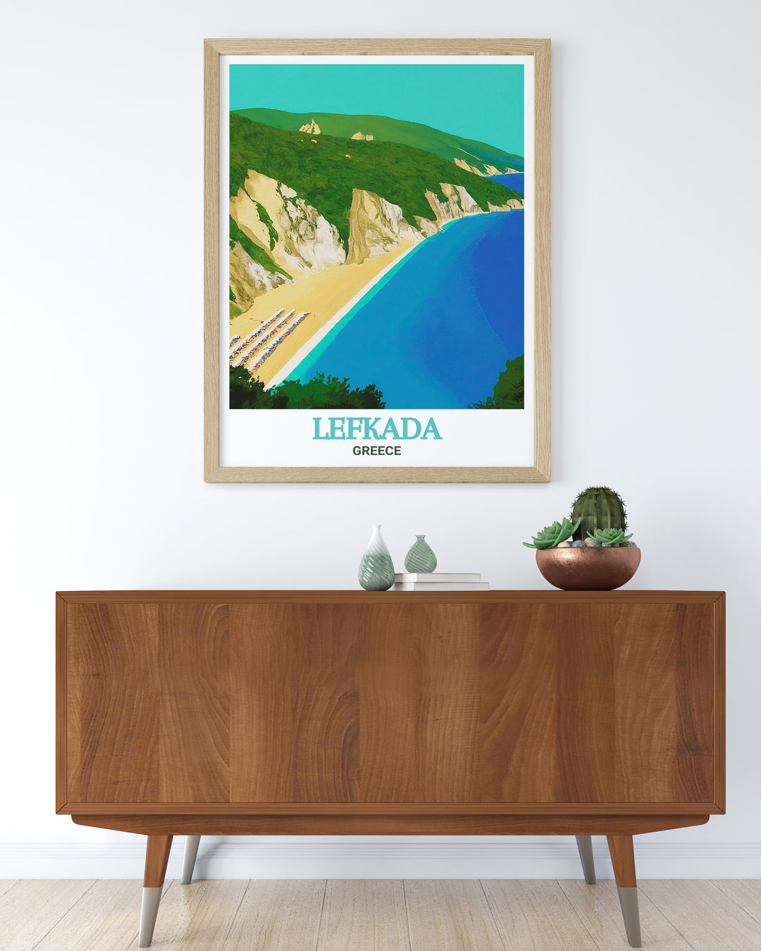 Beautiful Greece Island Print featuring the captivating views of Egremni Beach on Lefkada a perfect addition to your Greece Island Decor or a thoughtful Lefkada Gift for anyone who loves the Greek islands and their breathtaking scenery