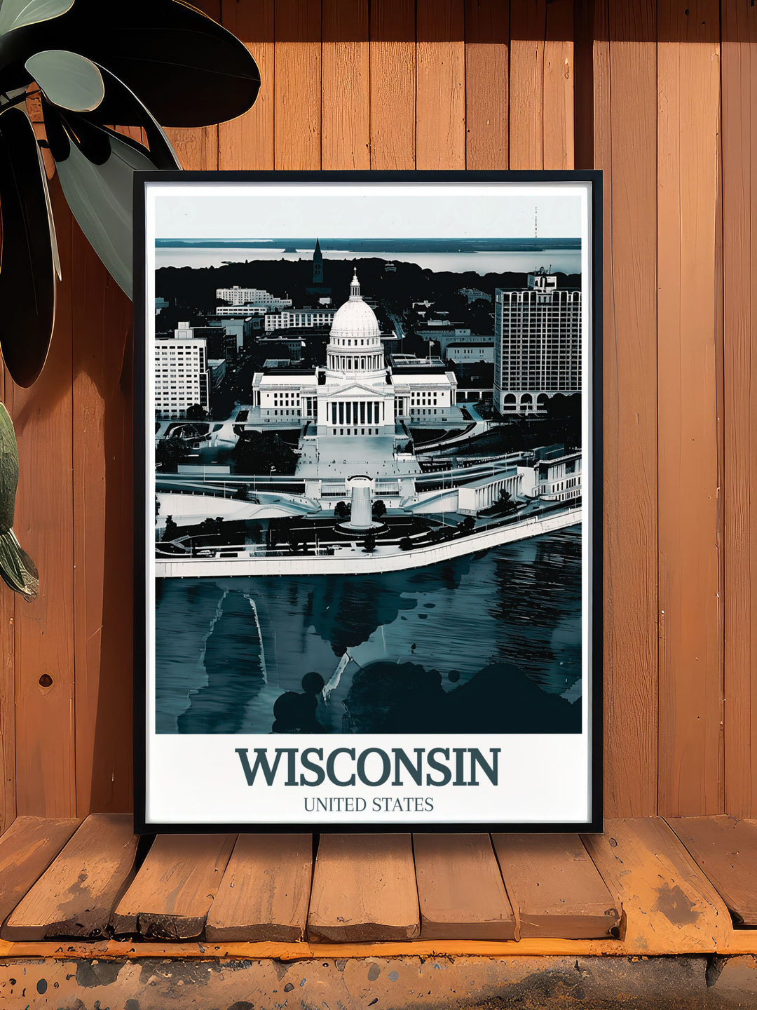 High quality Wisconsin State Capitol and Lake Monona Framed Prints showcasing beautiful landscapes and architectural beauty for any room