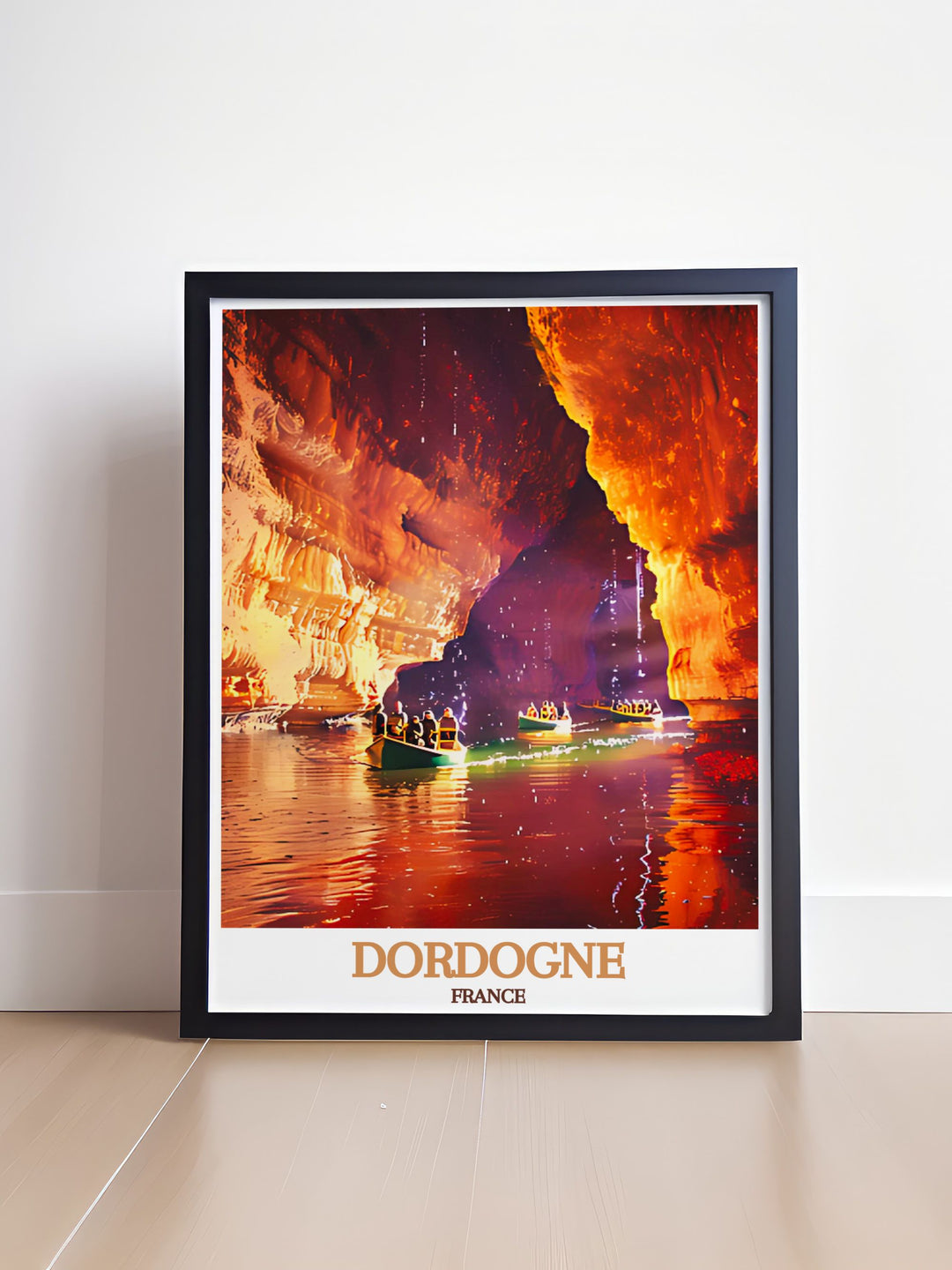 Featuring Gouffre de Padirac, this art print highlights the natural wonders intricate limestone formations and underground river, making it an ideal piece for nature lovers and adventurers.