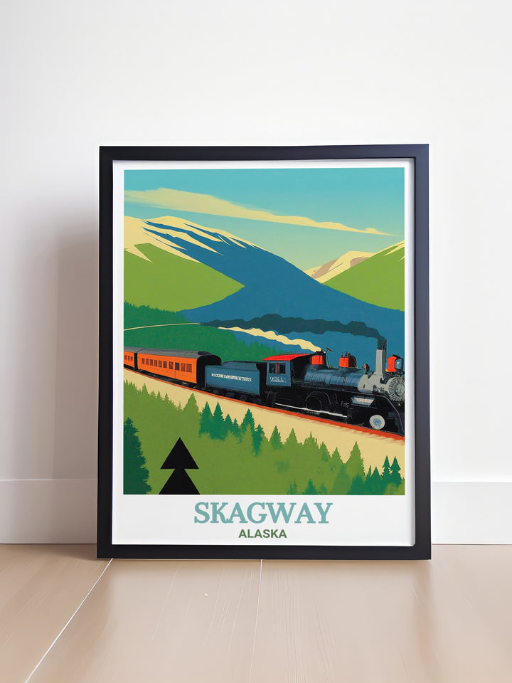 White Pass and Yukon Route Railroad stunning prints designed to enhance your home decor with elegance and sophistication these modern prints feature rich colors and detailed designs perfect for adding a touch of classic and contemporary style