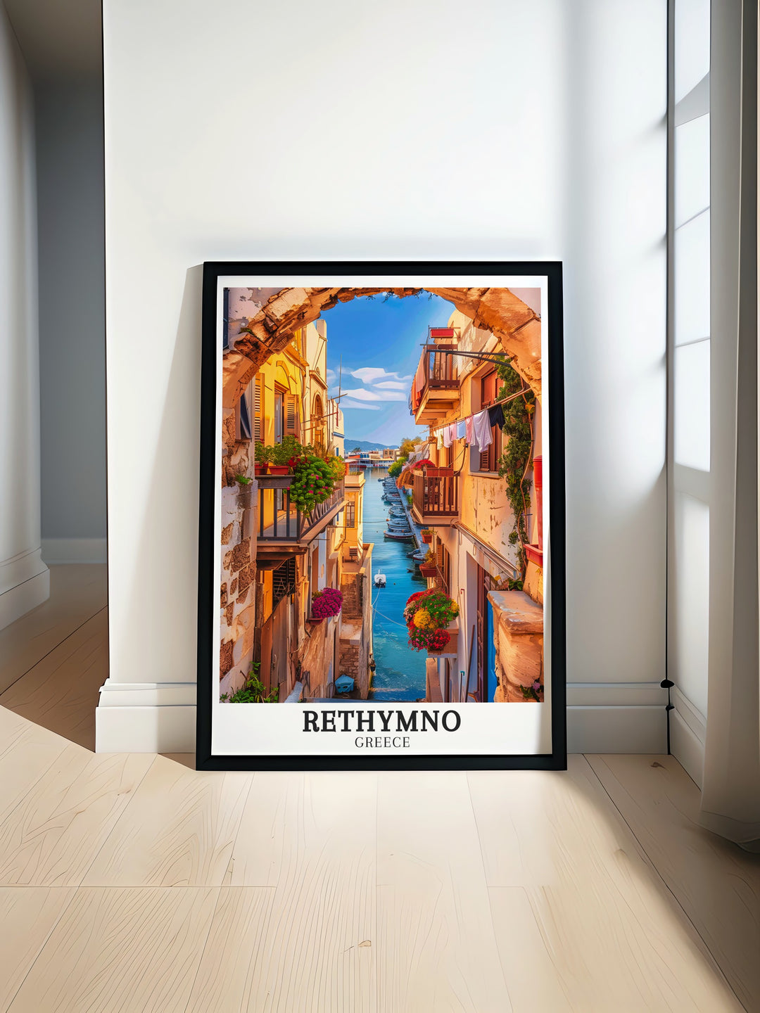 Rethymno Poster Print featuring Old Town Crete adds a touch of Greece to any living space vibrant and detailed Greece Island art brings the beauty of Crete to life perfect for home decor or a thoughtful gift for travel lovers and culture enthusiasts