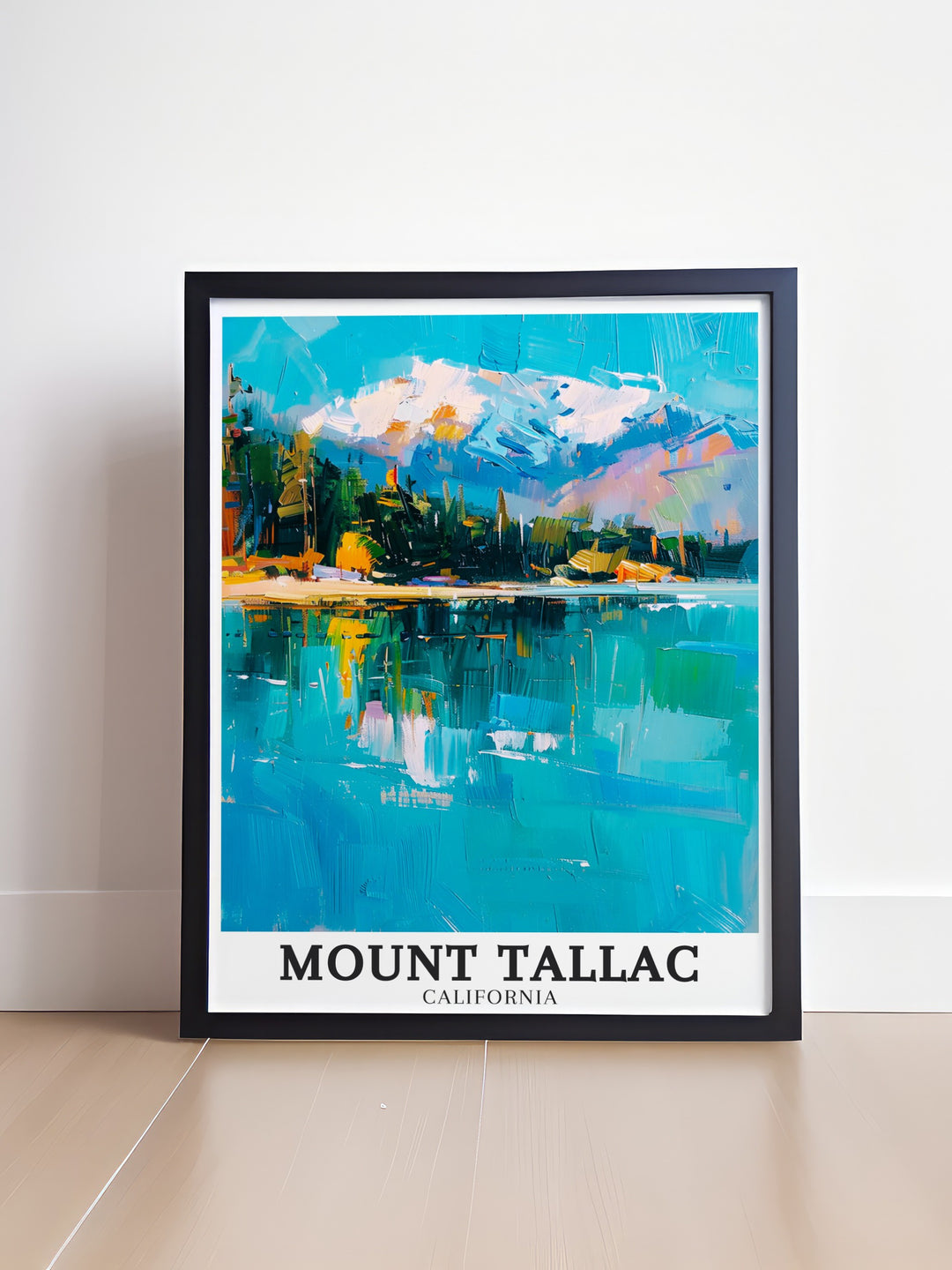 This Mount Tallac framed art print captures the timeless beauty of the Sierra Nevada, featuring Lake Tahoes sparkling waters and the iconic Emerald Bay, offering a perfect travel inspired decor piece for your home.