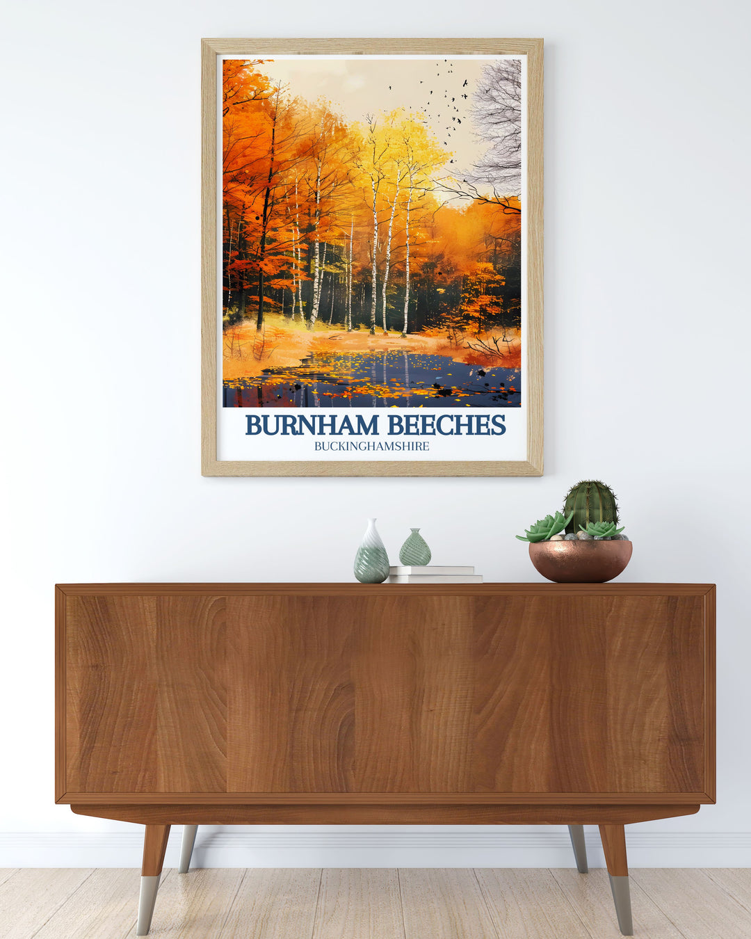 High quality print of Upper Pond and Farnham Common in Burnham Beeches, capturing the stunning landscapes and serene charm of this unique area. Ideal for art lovers who appreciate both nature and history.