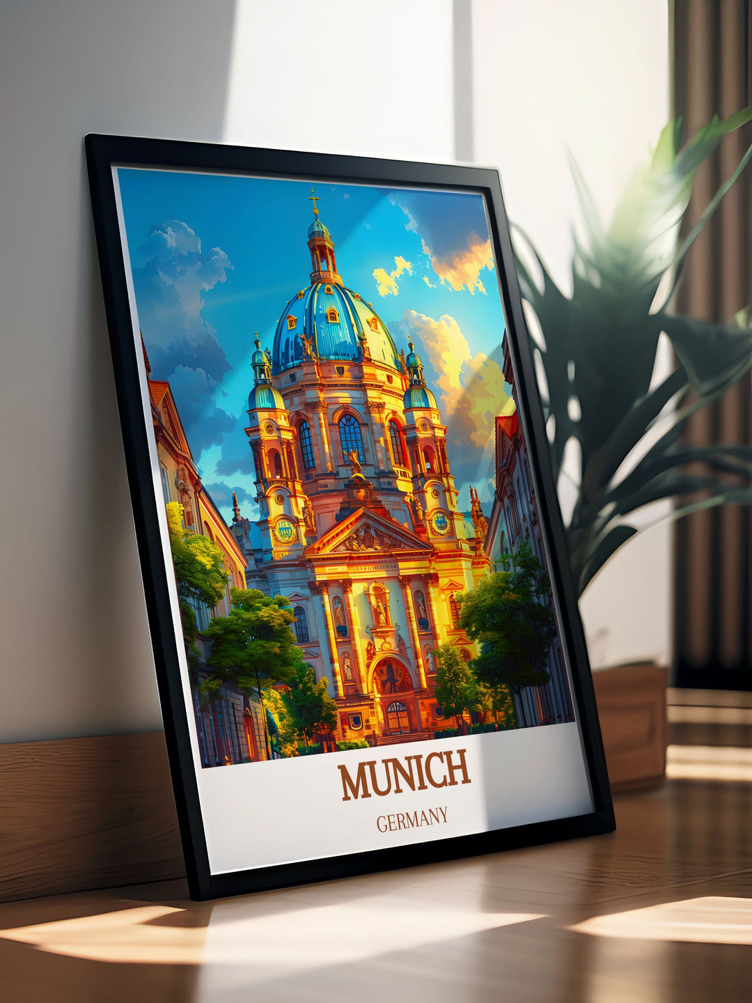 Stunning Munich Poster featuring GERMANY Frauenkirche Dresden highlights Germanys rich cultural heritage intricate details vibrant colors perfect for art lovers adds sophistication to home decor ideal gift for fathers day mothers day anniversary or birthday gifts