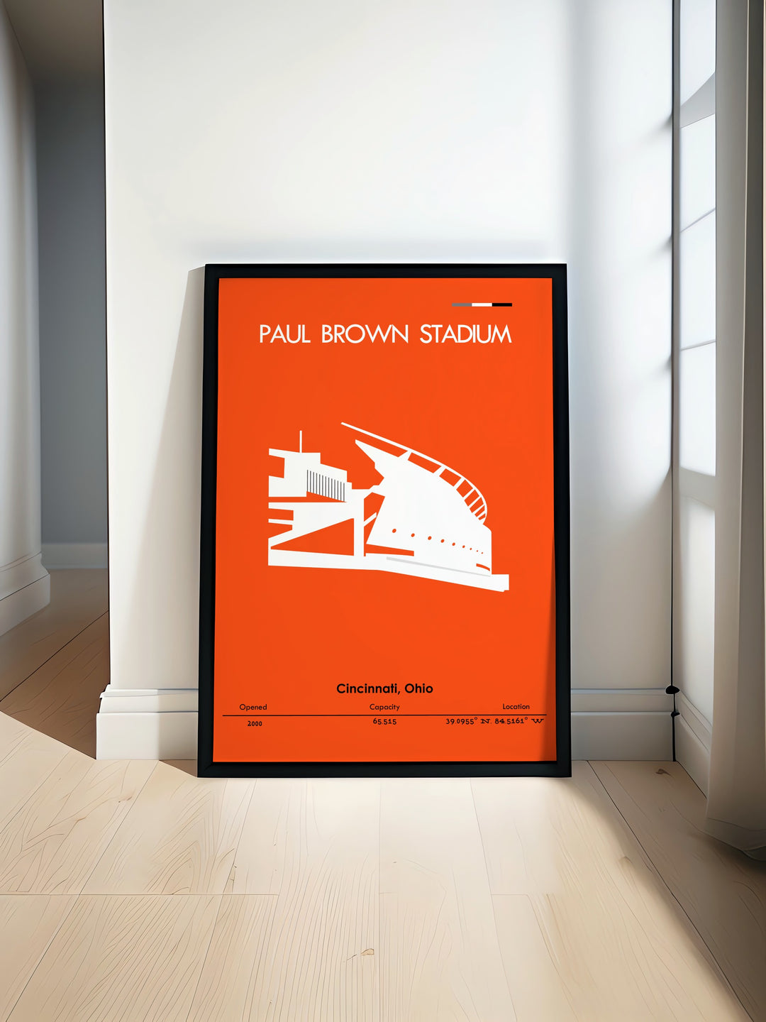 Paul Brown Stadium Travel Poster featuring Joe Burrow and Joe Mixon is a vibrant and dynamic piece of Bengals art. The retro NFL poster design highlights the energy of Cincinnati football. Perfect for adding a touch of football history to your home decor, this print is ideal for fans who appreciate a vintage NFL look.