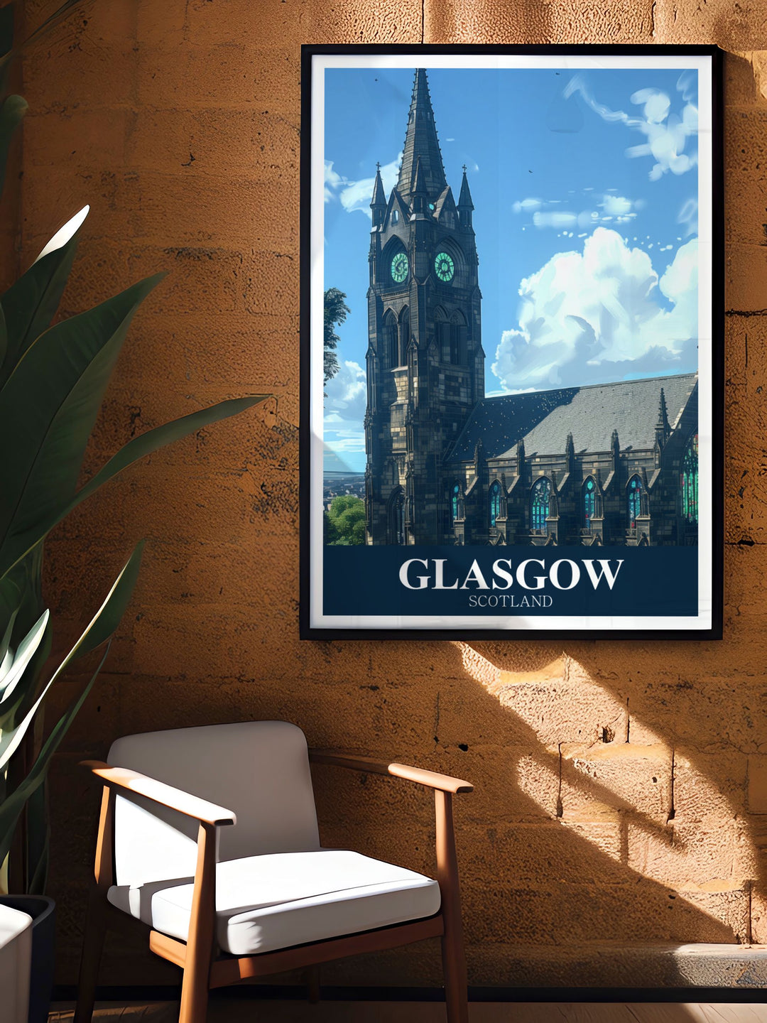 Modern Glasgow Cathedral print featuring the timeless beauty of this architectural masterpiece. A perfect addition to your home decor that brings a piece of Scotland into your space.