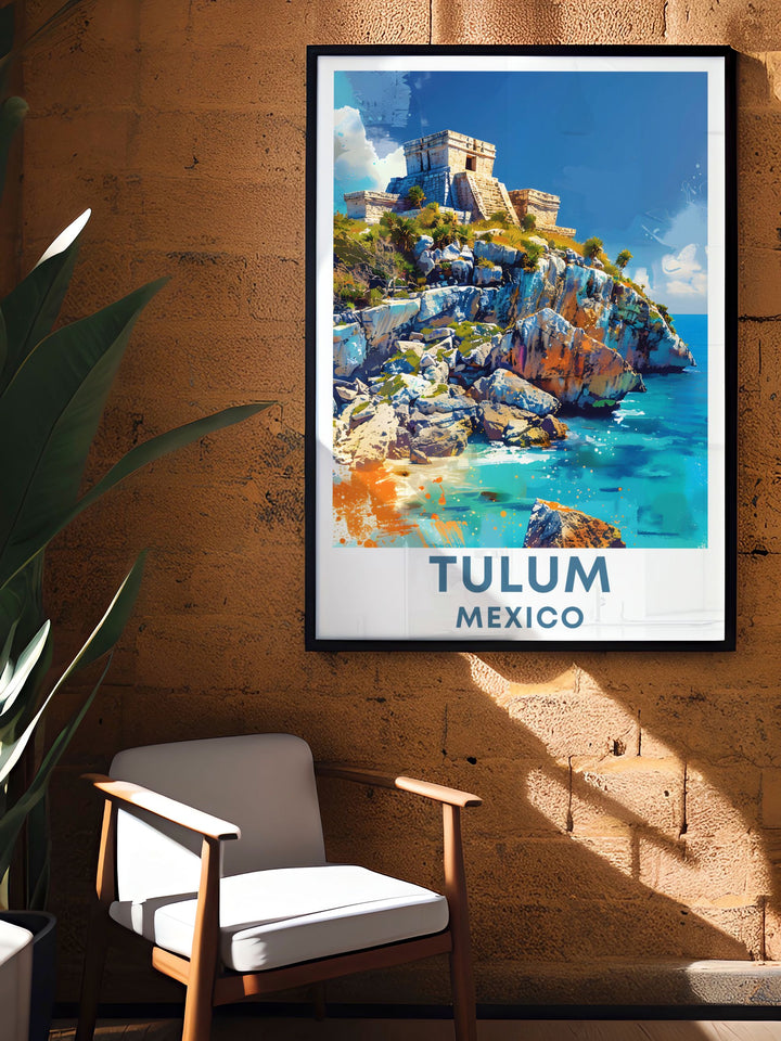 This vibrant art print of Mexico City highlights the citys dynamic cultural scene and historic sites, making it a standout piece for those who appreciate diverse urban environments.