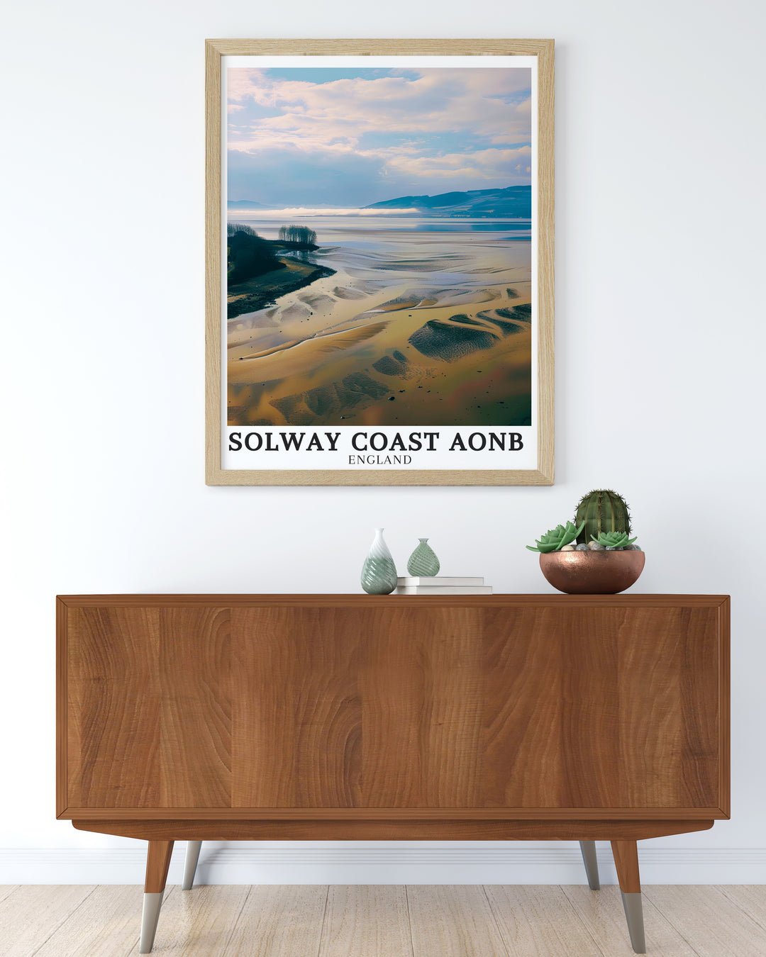 Solway Coast AONB Travel Posters. Highlighting the iconic landscapes of the Solway Coast AONB, The Solway Firth, and the mudflats, these travel posters are perfect for adding a touch of adventure to your home decor.