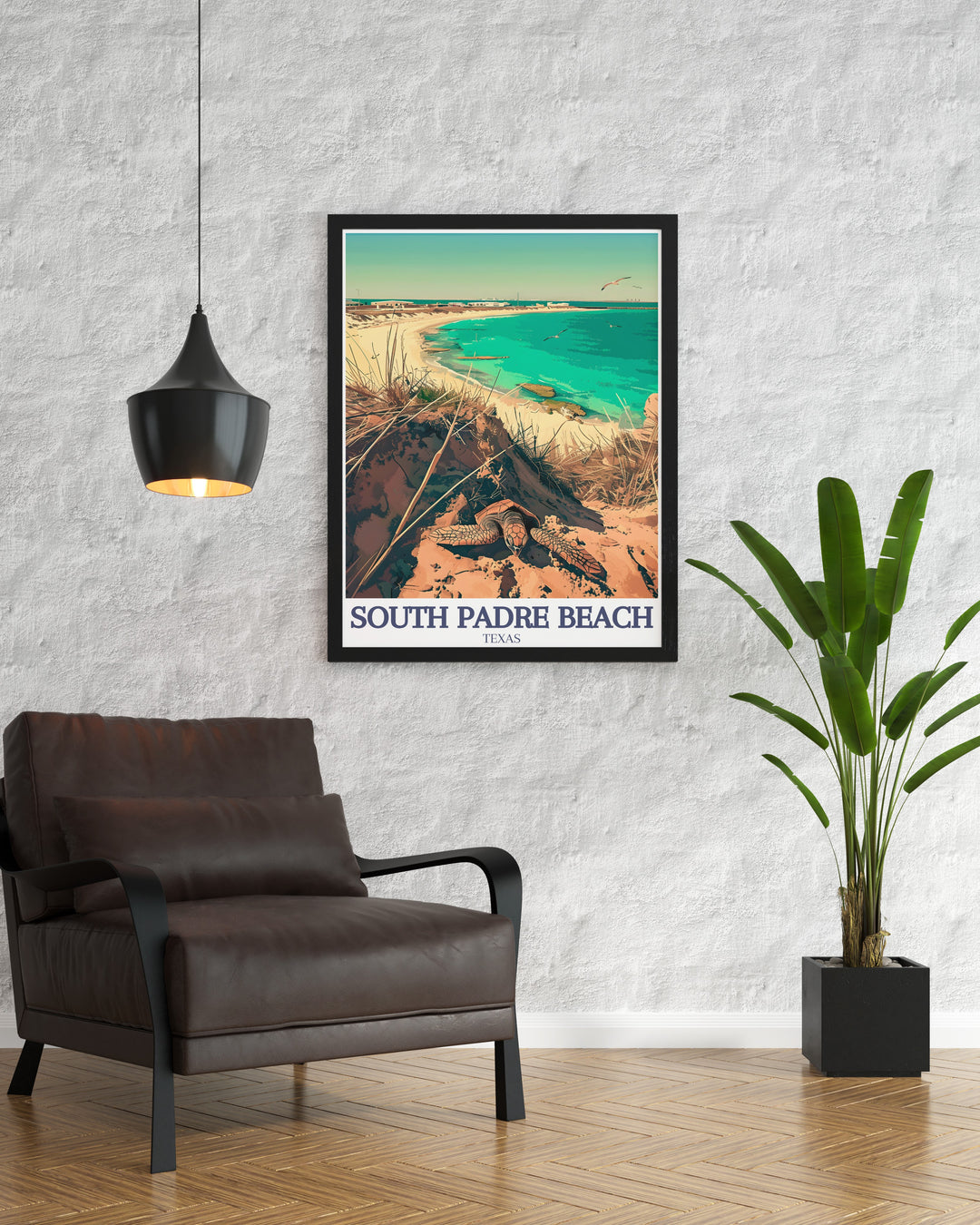 This detailed illustration of South Padre Beach and Malaquite Beach brings the beauty of the Texas coast into your home. With vibrant colors and intricate design, this wall art is perfect for those who love beach decor or as a thoughtful gift for someone who cherishes the tranquility of coastal destinations.