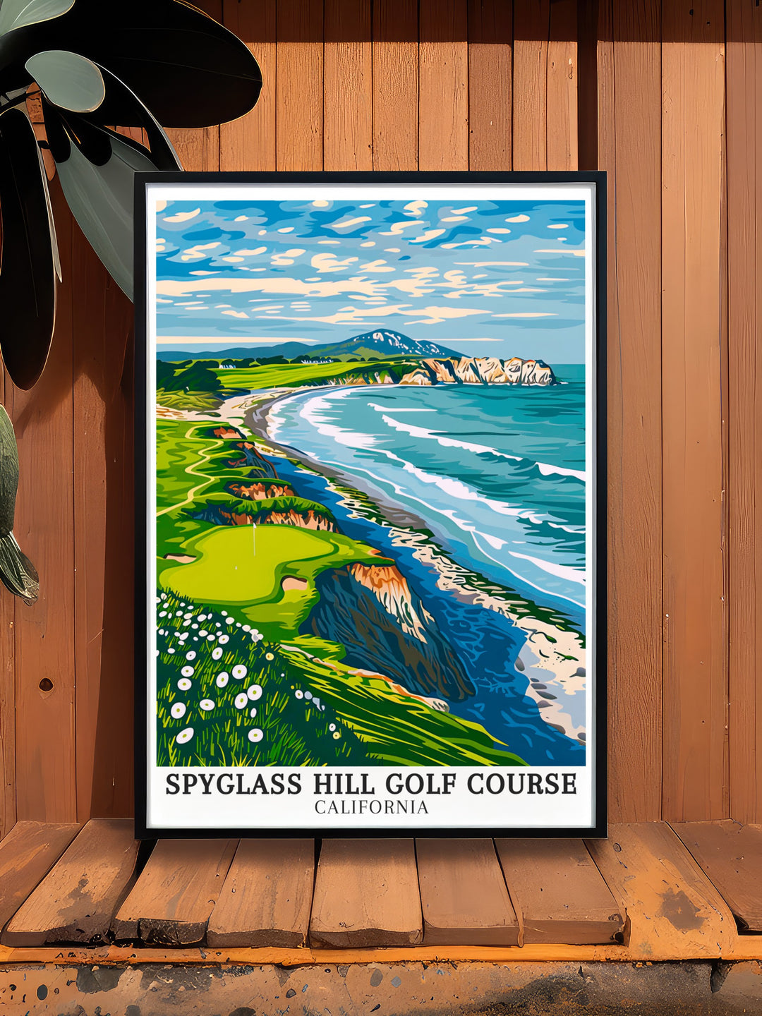 Spyglass Hill canvas wall art depicting the majestic views and challenging paths of the golf course within Del Monte Forest, California. These travel canvas prints are perfect for golf art enthusiasts who appreciate natural beauty and sport. Enhance your living space with Spyglass Hill Wall Art that captures the stunning views of the course.