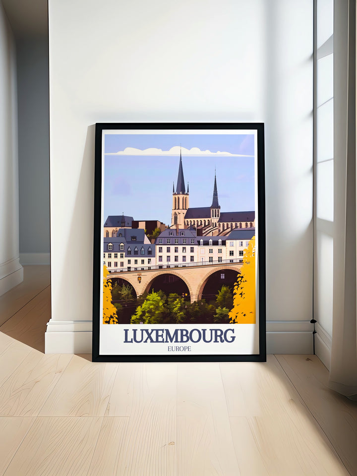 Luxembourg Canvas Art brings the citys grandeur to life with depictions of the Grand Ducal Palace and Adolphe Bridge. Perfect for home decor, this wall art serves as a reminder of Luxembourgs cultural and architectural heritage, offering a blend of modern design and classic European charm.