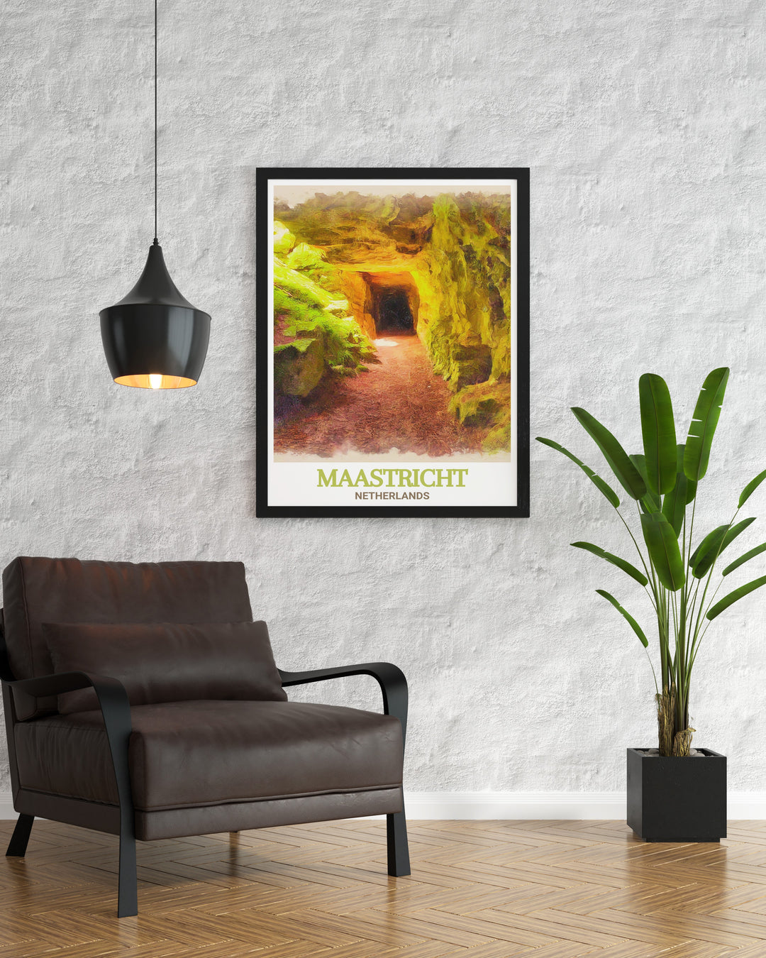 St. Pietersberg Caves Decor from Maastricht, Netherlands, a captivating wall print that captures the beauty of these ancient underground passages. This Netherlands Home Decor is perfect for art lovers and travelers alike, offering a vivid portrayal of one of the Netherlands most unique landmarks. The high quality print ensures that the colors remain vibrant for years to come