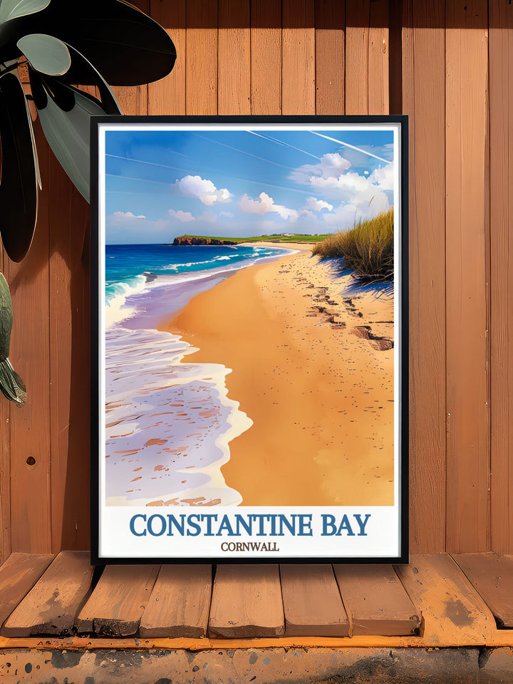 Relax and unwind at Constantine Bay Beach in Cornwall, England, a favorite among surfers and families. The wide, sandy expanse and excellent surf conditions make it a perfect destination for a day out, with plenty of space for sunbathing and exploring.
