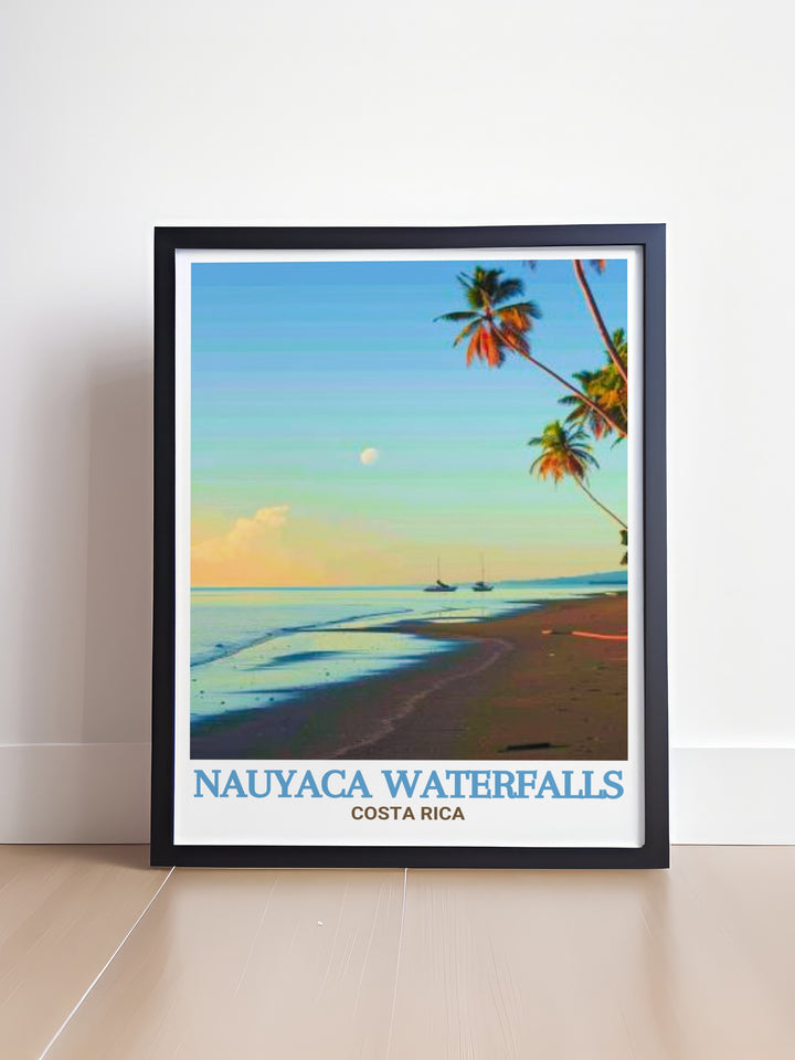 Bring the beauty of Costa Rica into your home with this Dominical Beach wall art print perfect for modern decor the vibrant colors and detailed design make this poster a standout piece that adds a sense of tranquility and elegance to any space in your home