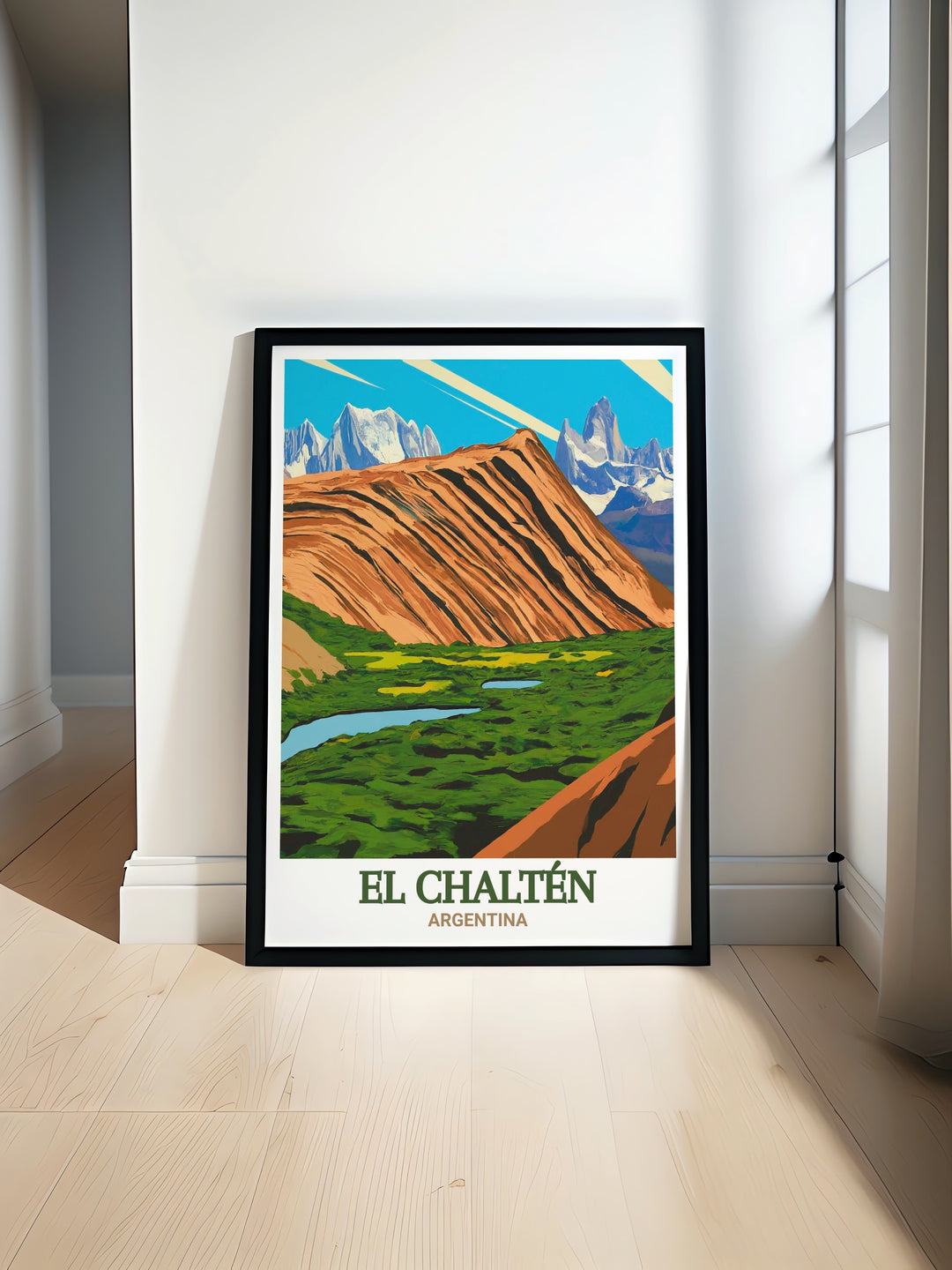 El Chalten Poster featuring Loma del Pliegue Tumbado brings the majestic landscapes of Patagonia into your home a stunning piece of Argentina Artwork perfect for any wall